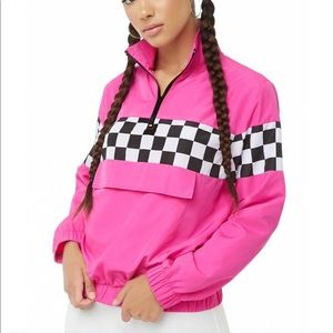 Pink checkered windbreaker 💞!!!
